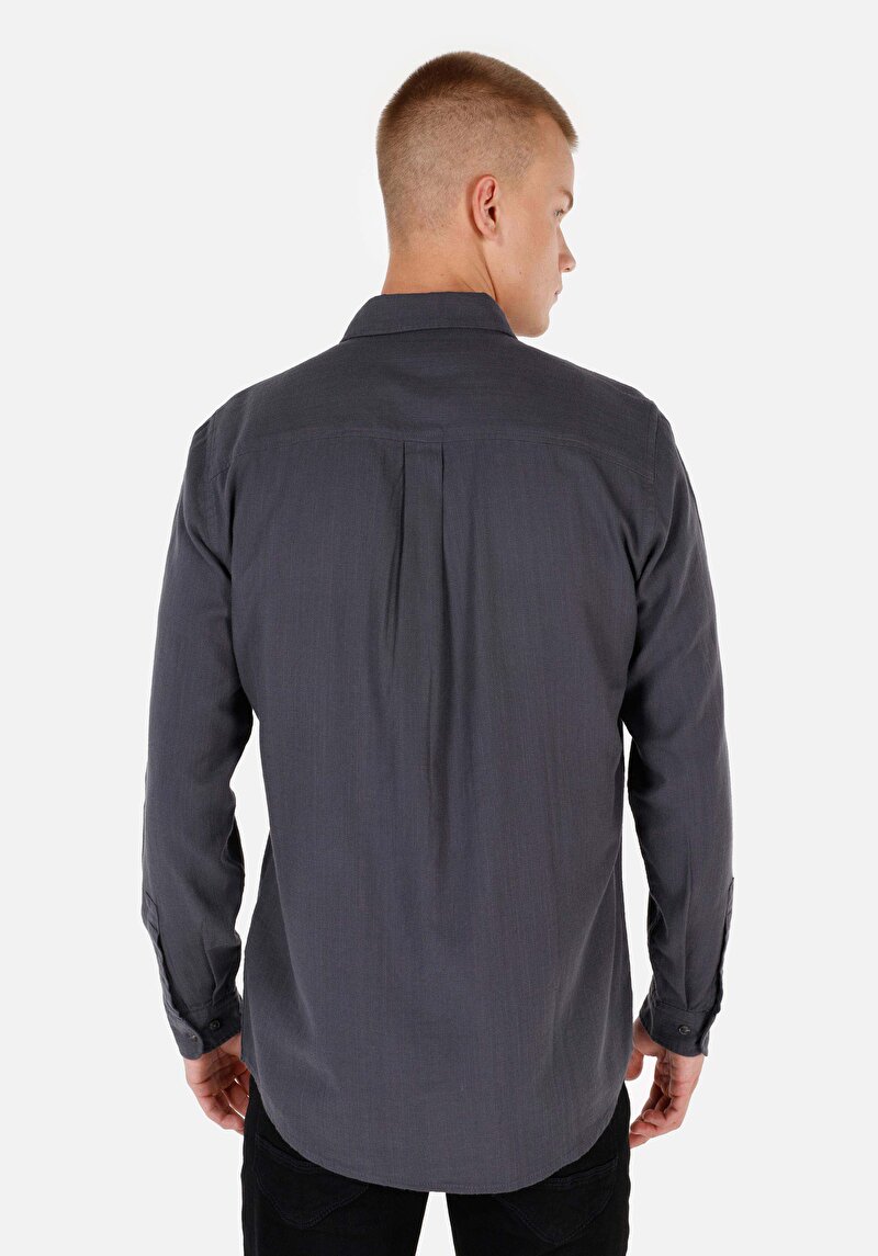 Показати інформацію про Сорочка З Довгим Рукавом Чоловіча Сіра  Cl1072340