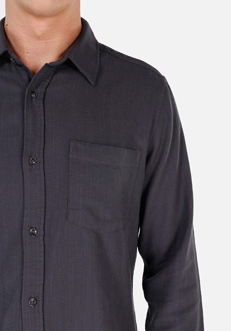 Показати інформацію про Сорочка З Довгим Рукавом Чоловіча Сіра  Cl1072340