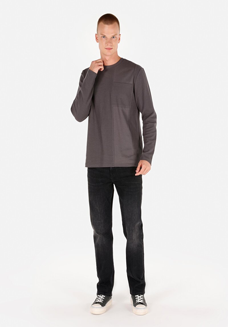 Показати інформацію про Футболка З Довгим Рукавом Чоловіча Сіра  Cl1071028