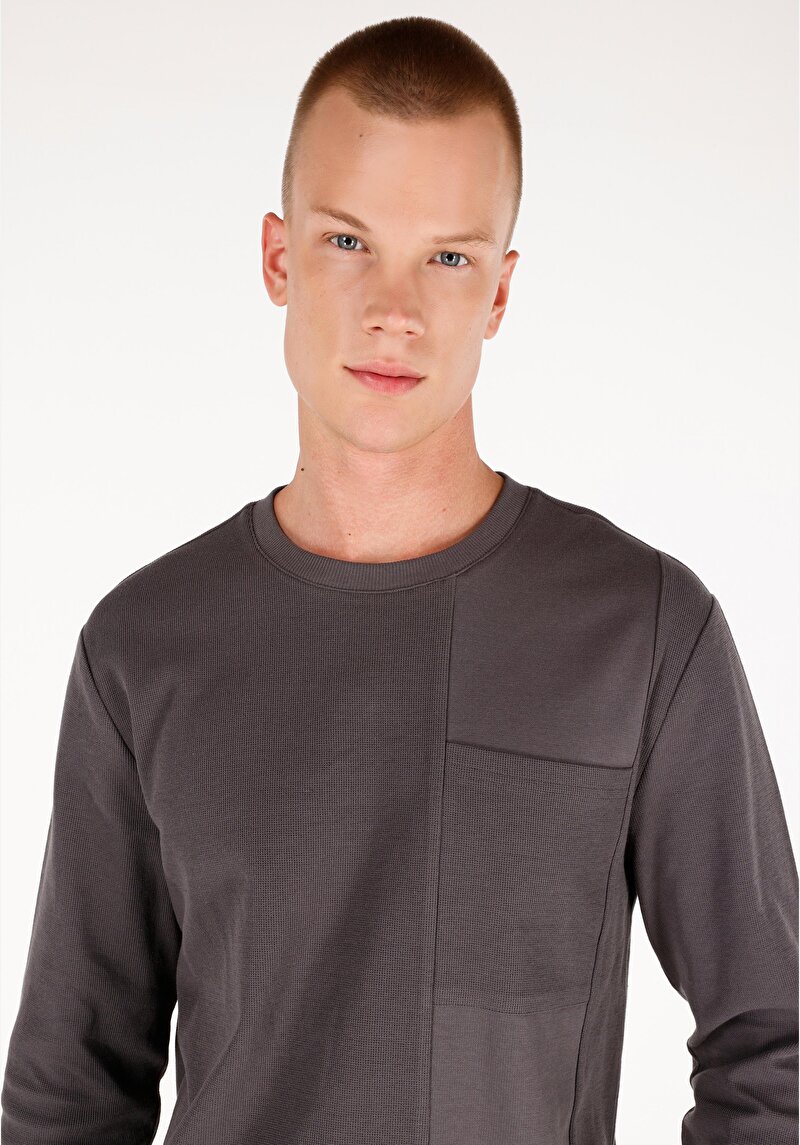 Показати інформацію про Футболка З Довгим Рукавом Чоловіча Сіра  Cl1071028