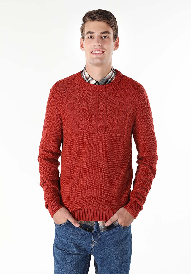 Показати інформацію про Светр Чоловічий Коричневий  Cl1061063