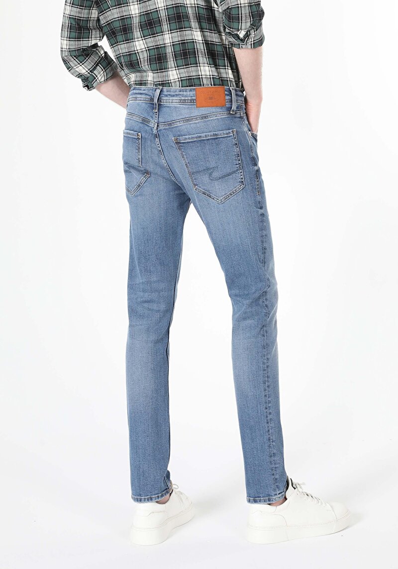 Зображення 044 Karl Джинси Чоловічі Блакитні Прямого Крою Cl1061358