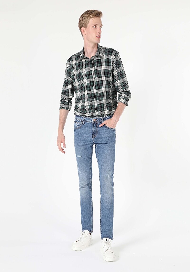 Показати інформацію про 044 Karl Джинси Чоловічі Блакитні Прямого Крою Cl1061358