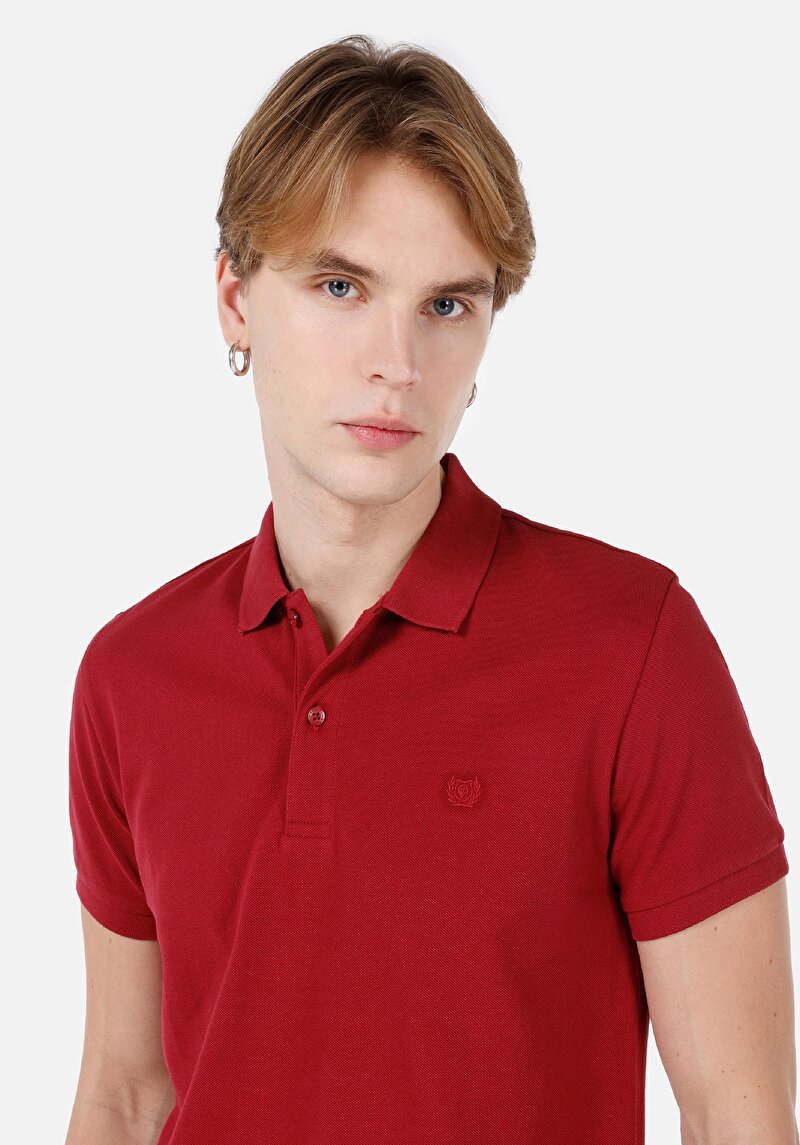 Показати інформацію про Поло З Коротким Рукавом Чоловіче Червоне  Cltkttshm0766200