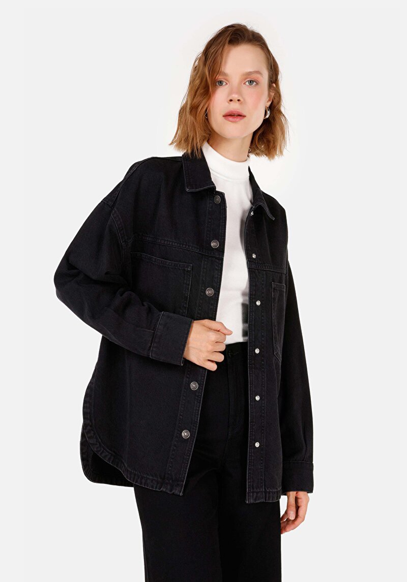 Зображення 490 Arina Сорочка З Довгим Рукавом Жіноча Чорна  Cl1070723