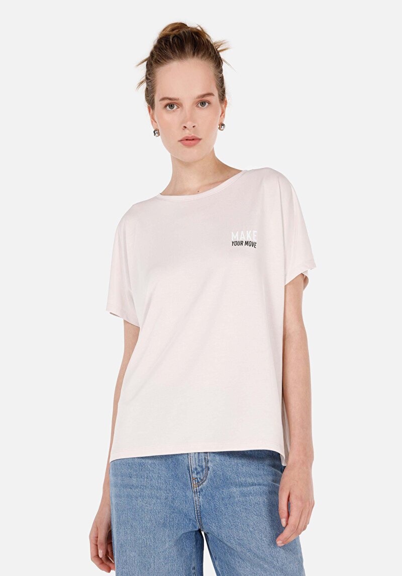 Зображення Футболка З Коротким Рукавом Жіноча Бежева  Cl1070735