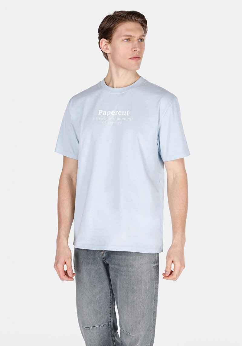 Зображення Футболка З Коротким Рукавом Чоловіча Блакитна  Cl1074402