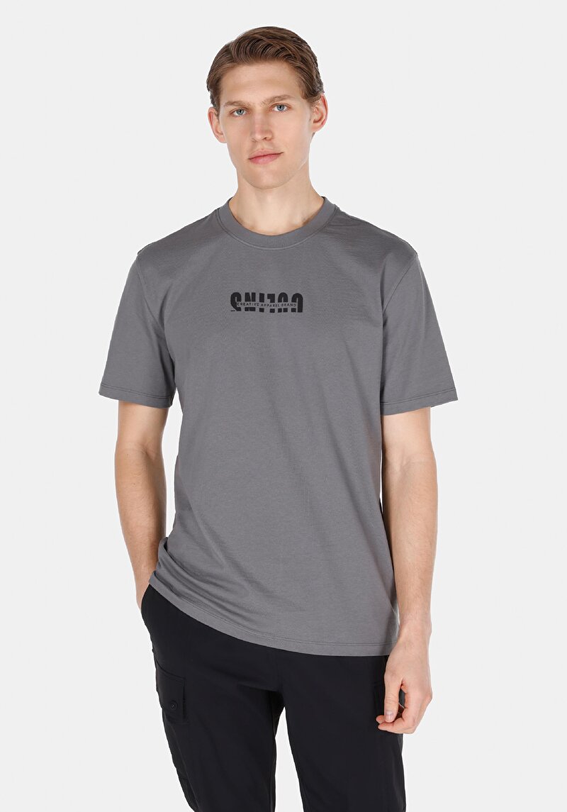 Зображення Футболка З Коротким Рукавом Чоловіча Сіра  Cl1074514