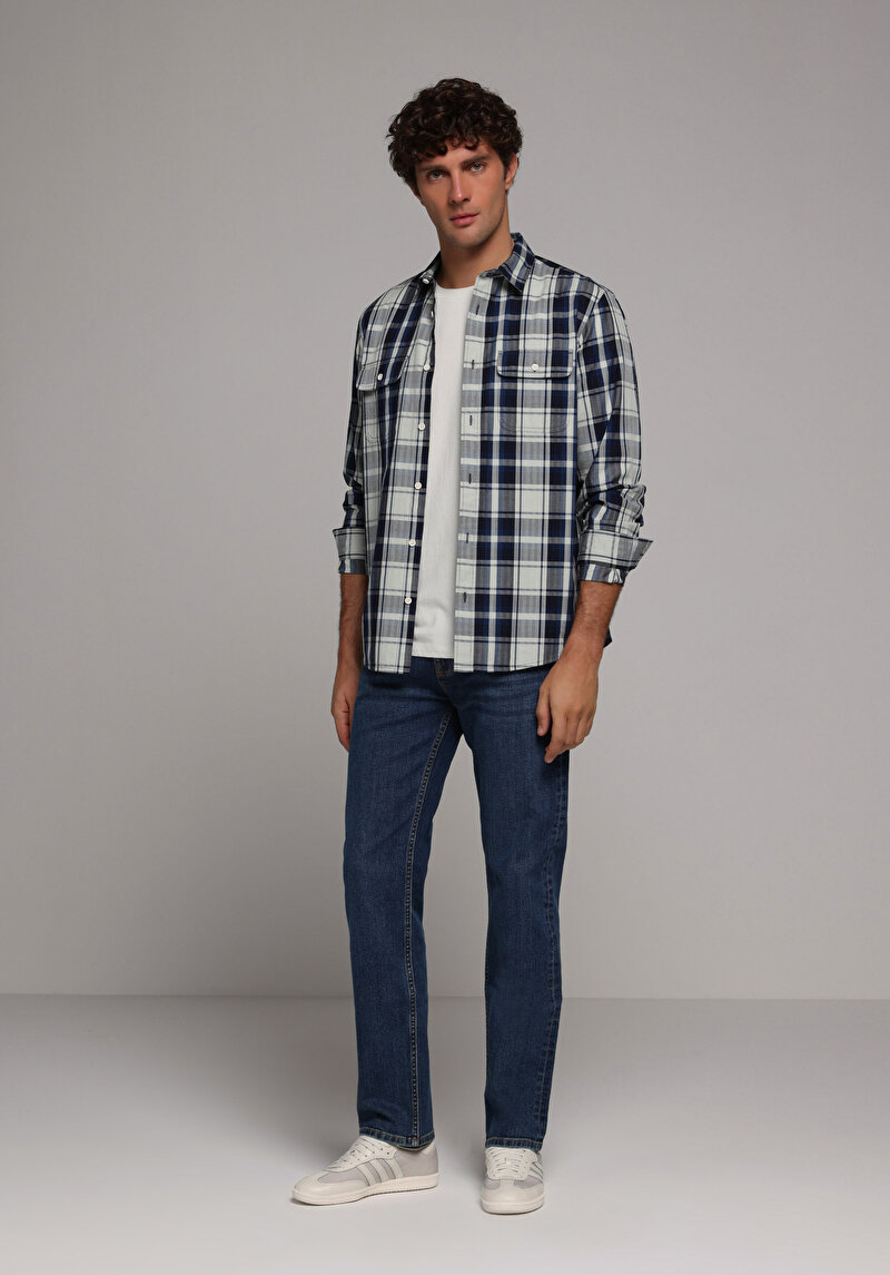 Зображення 045 David Джинси Чоловічі Блакитні Класичного Крою Cl1071253