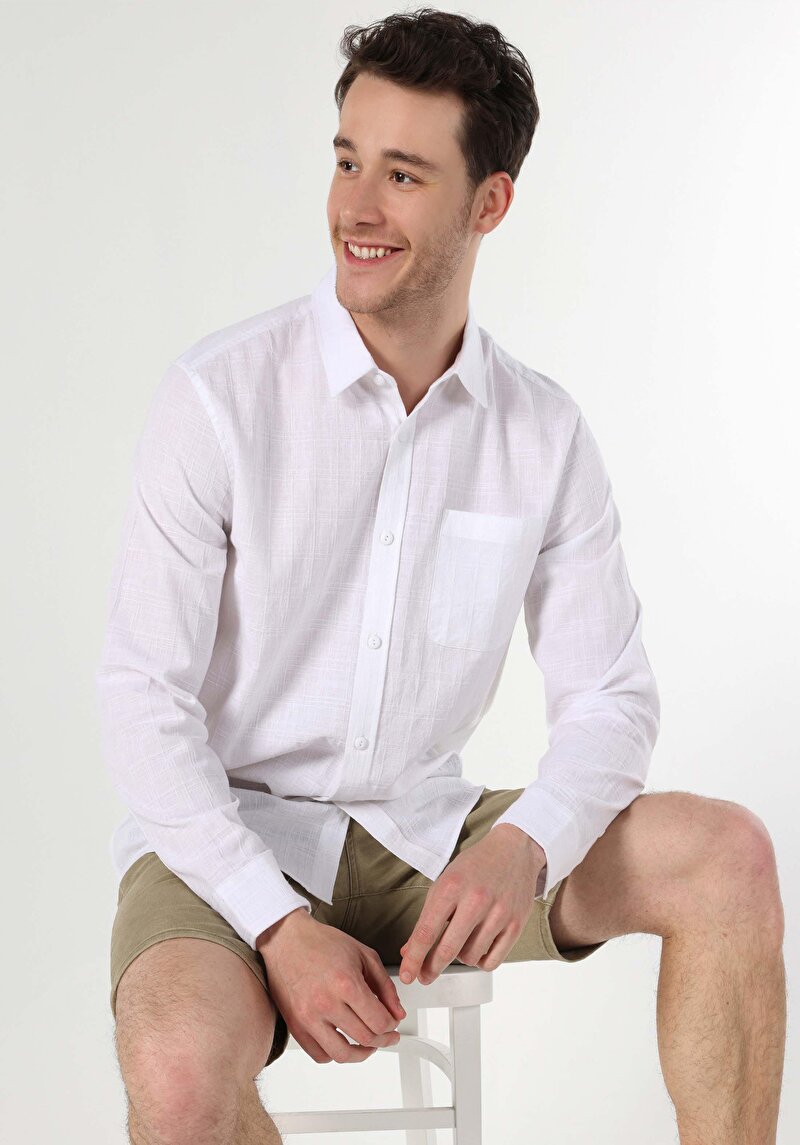 Зображення Сорочка З Довгим Рукавом Чоловіча Біла Cl1059609