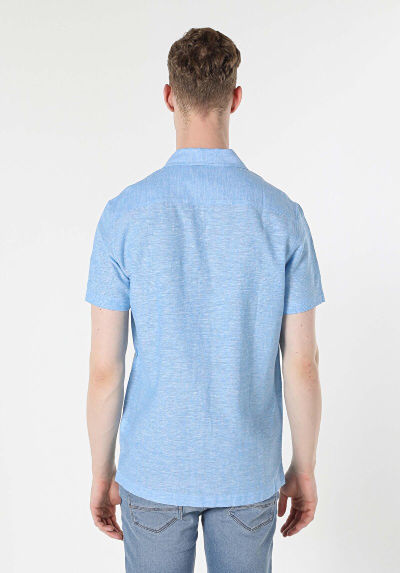 Зображення Сорочка З Коротким Рукавом Чоловіча Блакитна Cl1048299