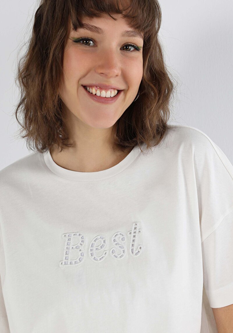 Показати інформацію про Футболка З Коротким Рукавом Жіноча Біла  Cl1064058