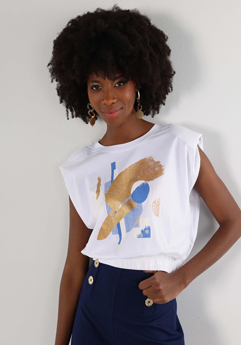 Показати інформацію про Футболка З Коротким Рукавом Жіноча Біла  Cl1064066