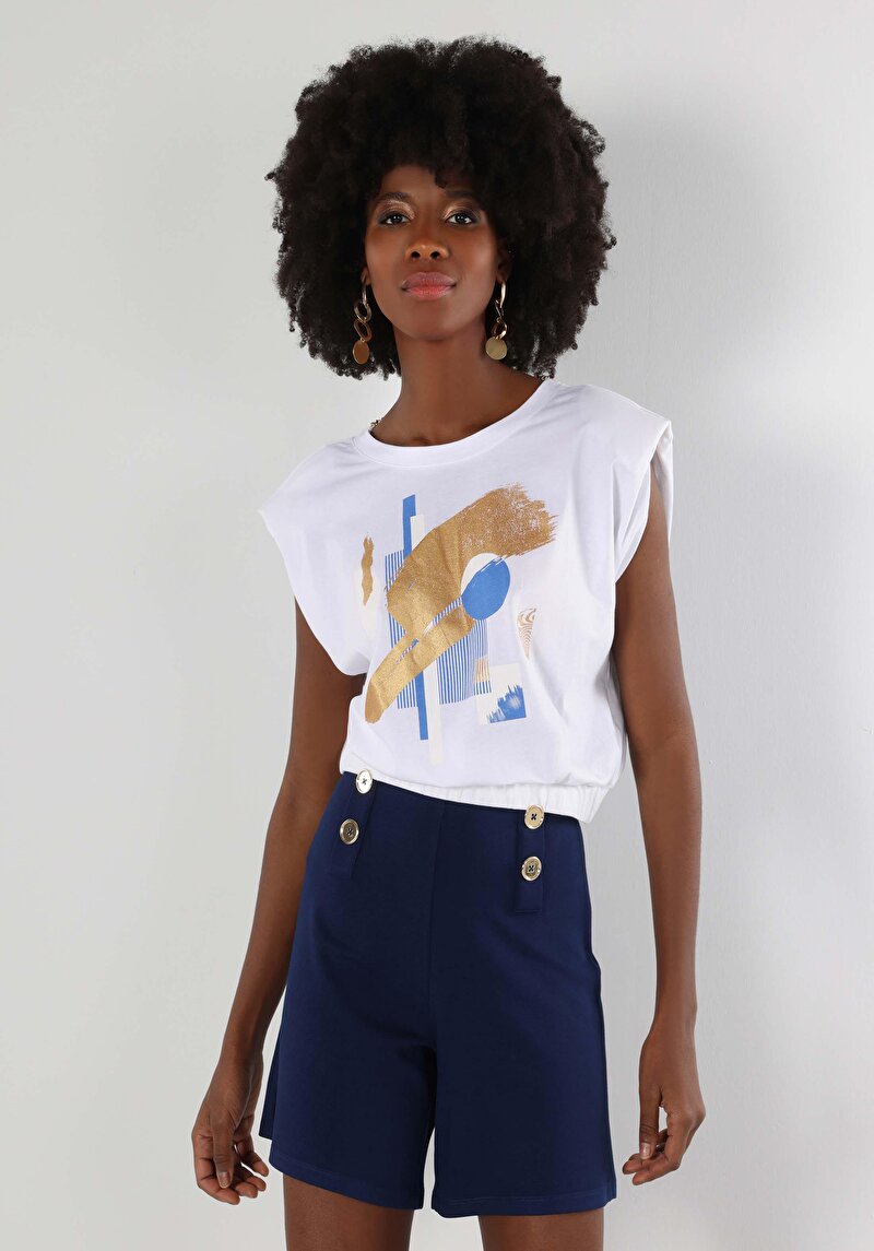 Показати інформацію про Футболка З Коротким Рукавом Жіноча Біла  Cl1064066