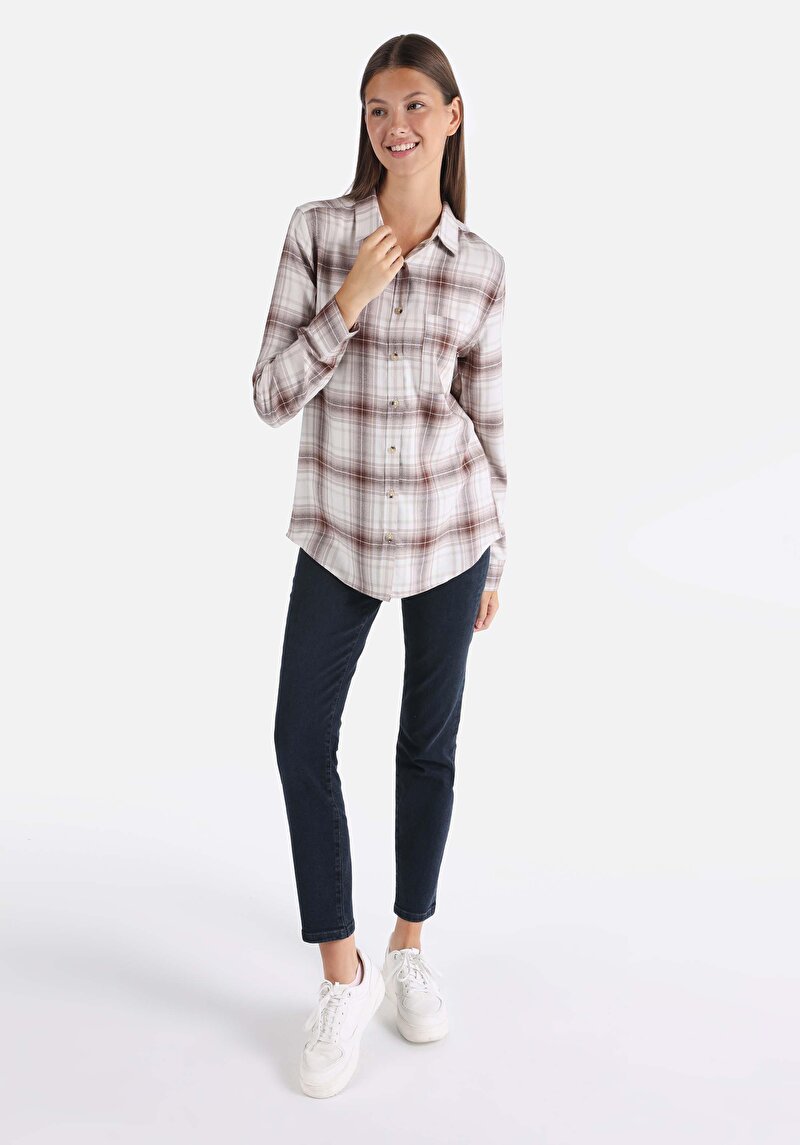 Показати інформацію про Сорочка З Довгим Рукавом Жіноча Бежева  Cl1060913