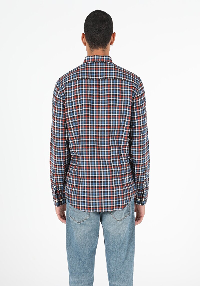 Показати інформацію про Сорочка З Довгим Рукавом Чоловіча Синя  Cl1051386