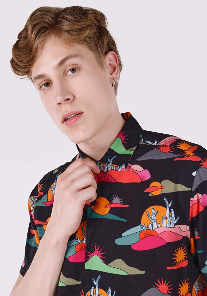 Показати інформацію про Сорочка З Коротким Рукавом Чоловіча Мультіколор  Cl1064191