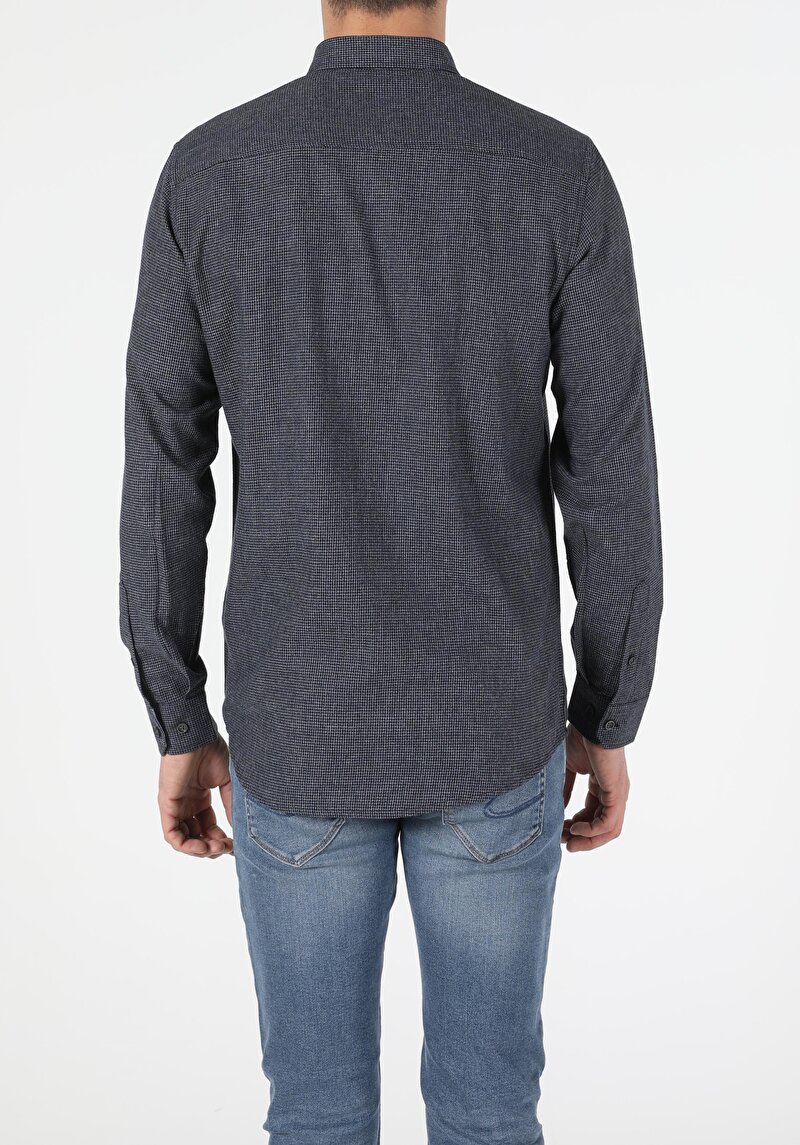 Показати інформацію про Сорочка З Довгим Рукавом Чоловіча Блакитна  Cl1052342