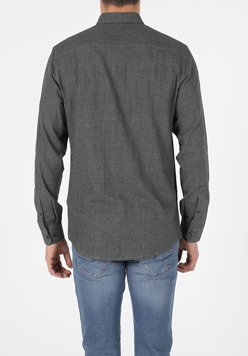 Показати інформацію про Сорочка З Довгим Рукавом Чоловіча Зелена  Cl1052342