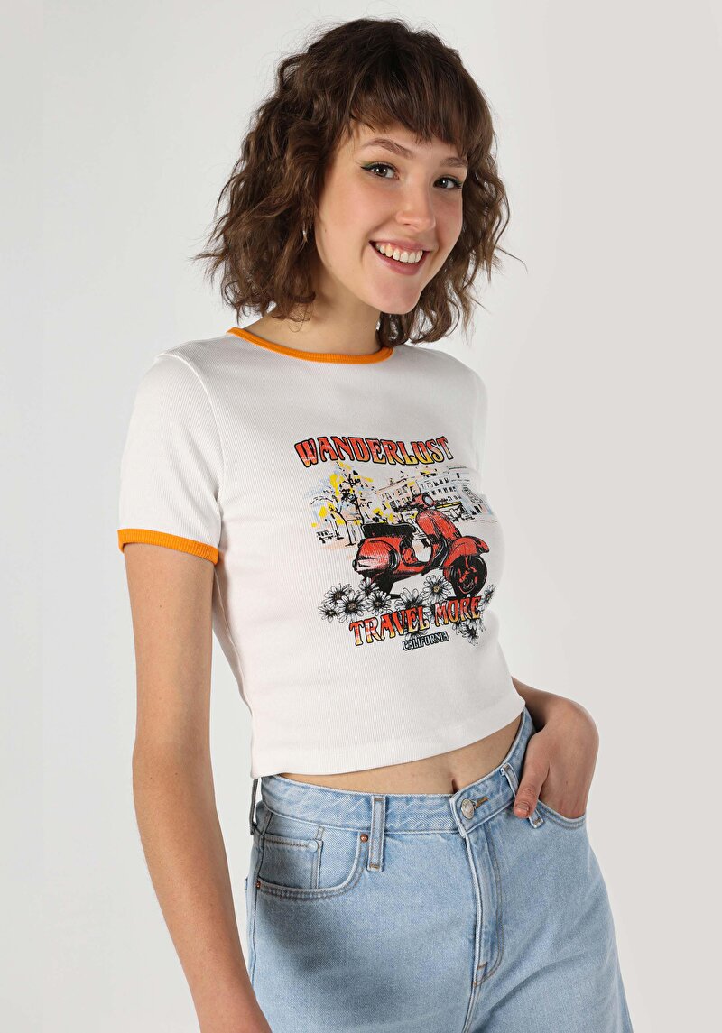 Зображення Футболка З Коротким Рукавом Жіноча Біла  Cl1064267