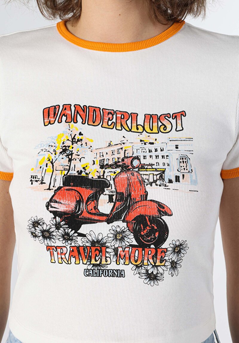 Показати інформацію про Футболка З Коротким Рукавом Жіноча Біла  Cl1064267