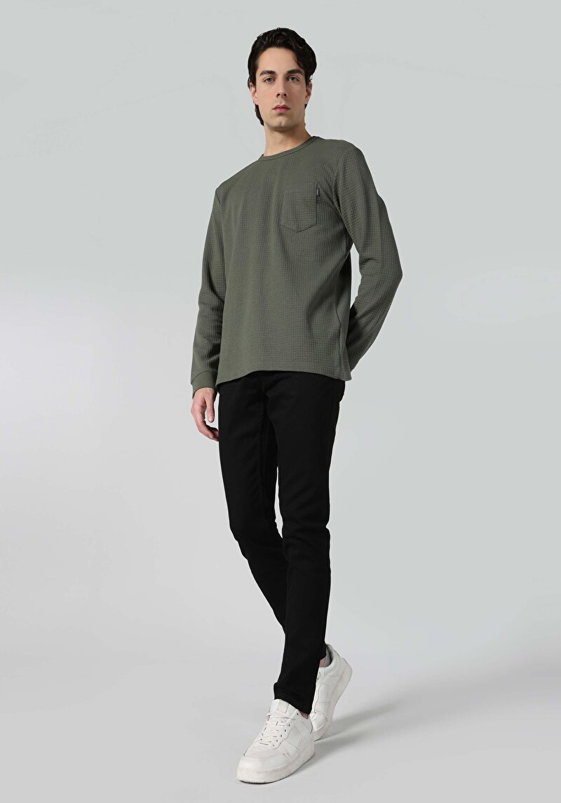 Зображення Футболка З Довгим Рукавом Чоловіча Зелена  Cl1061770