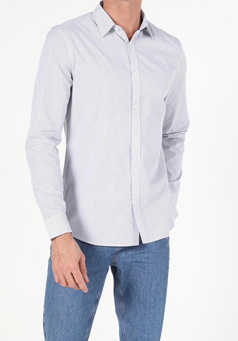 Показати інформацію про Сорочка З Довгим Рукавом Чоловіча Блакитна  Cl1052640