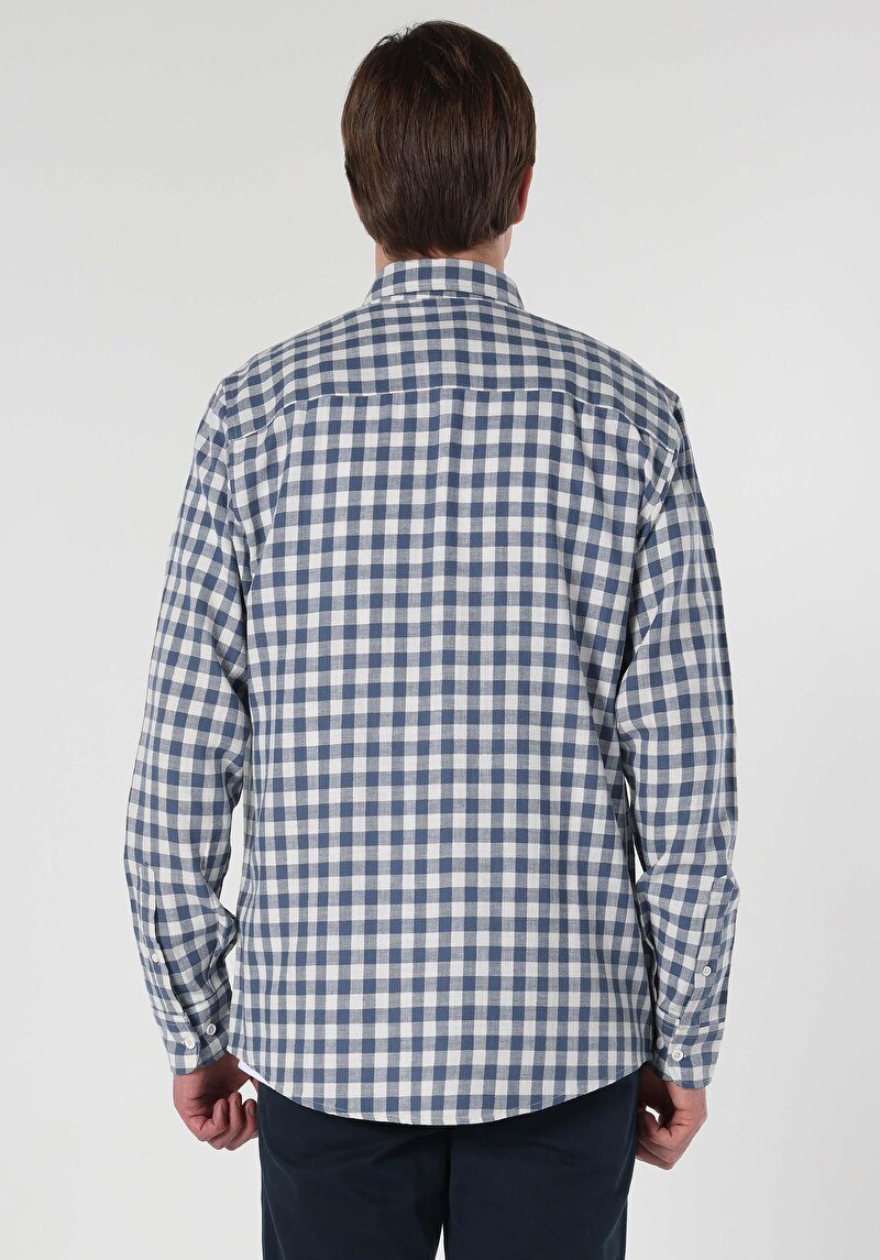 Показати інформацію про Сорочка З Довгим Рукавом Чоловіча Блакитна  Cl1061786