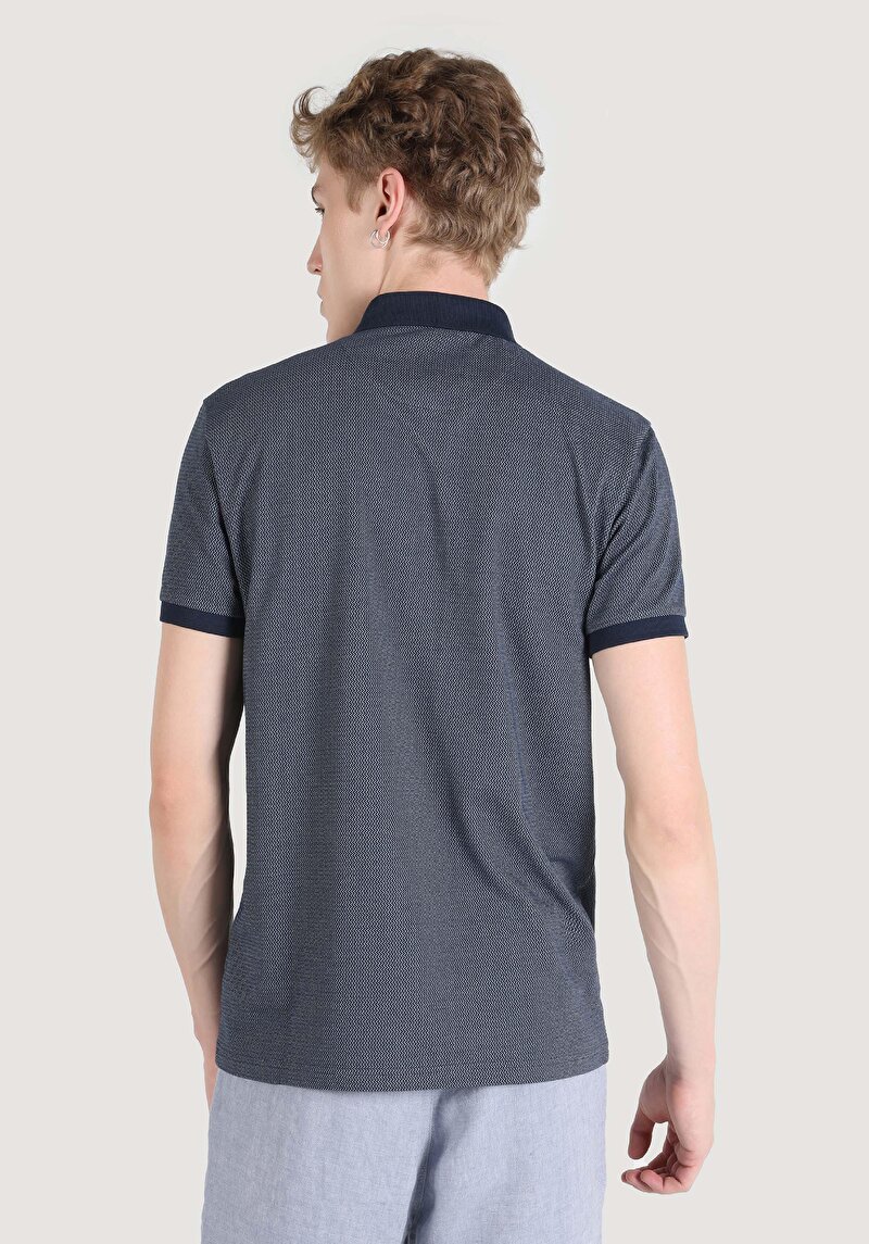 Показати інформацію про Поло З Коротким Рукавом Чоловіче Синє  Cl1064290