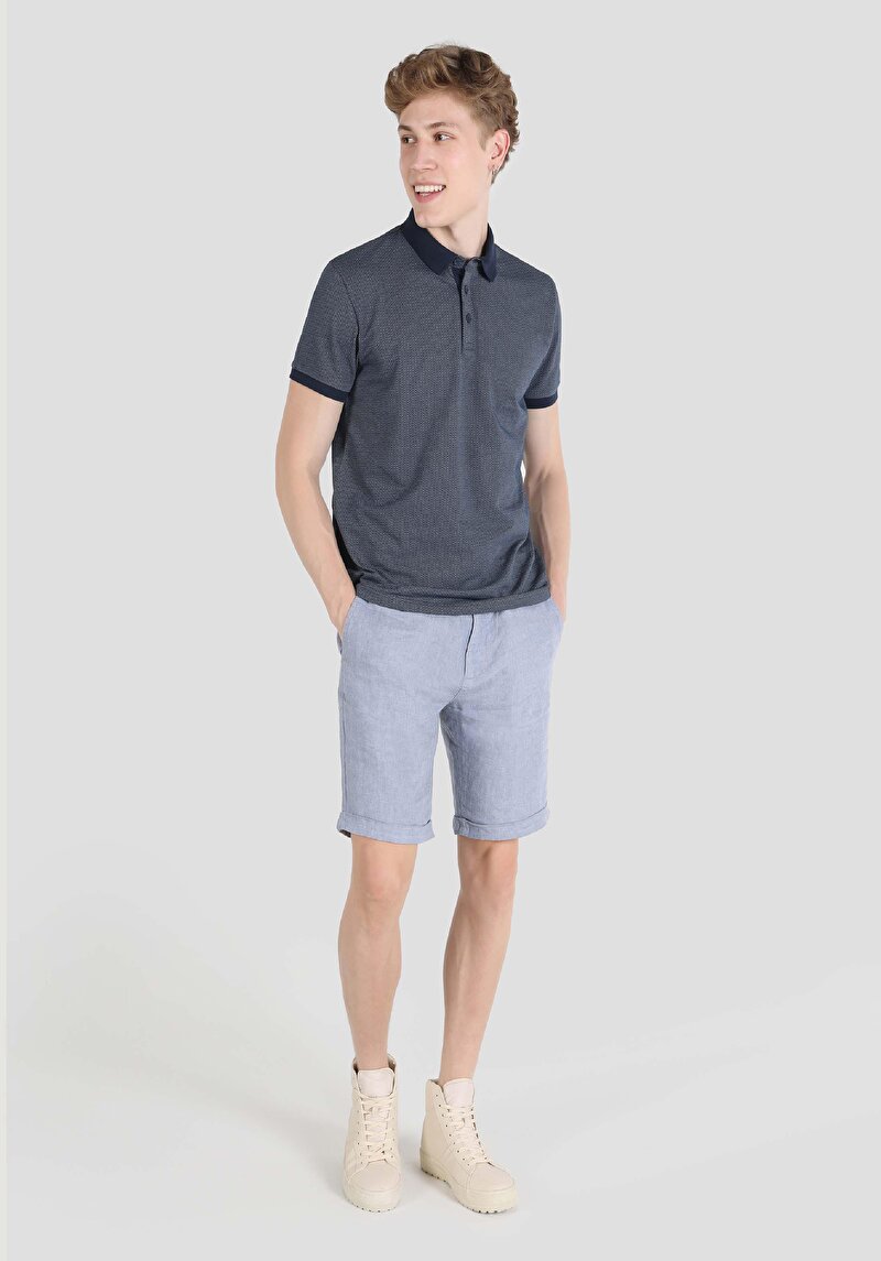 Показати інформацію про Поло З Коротким Рукавом Чоловіче Синє  Cl1064290