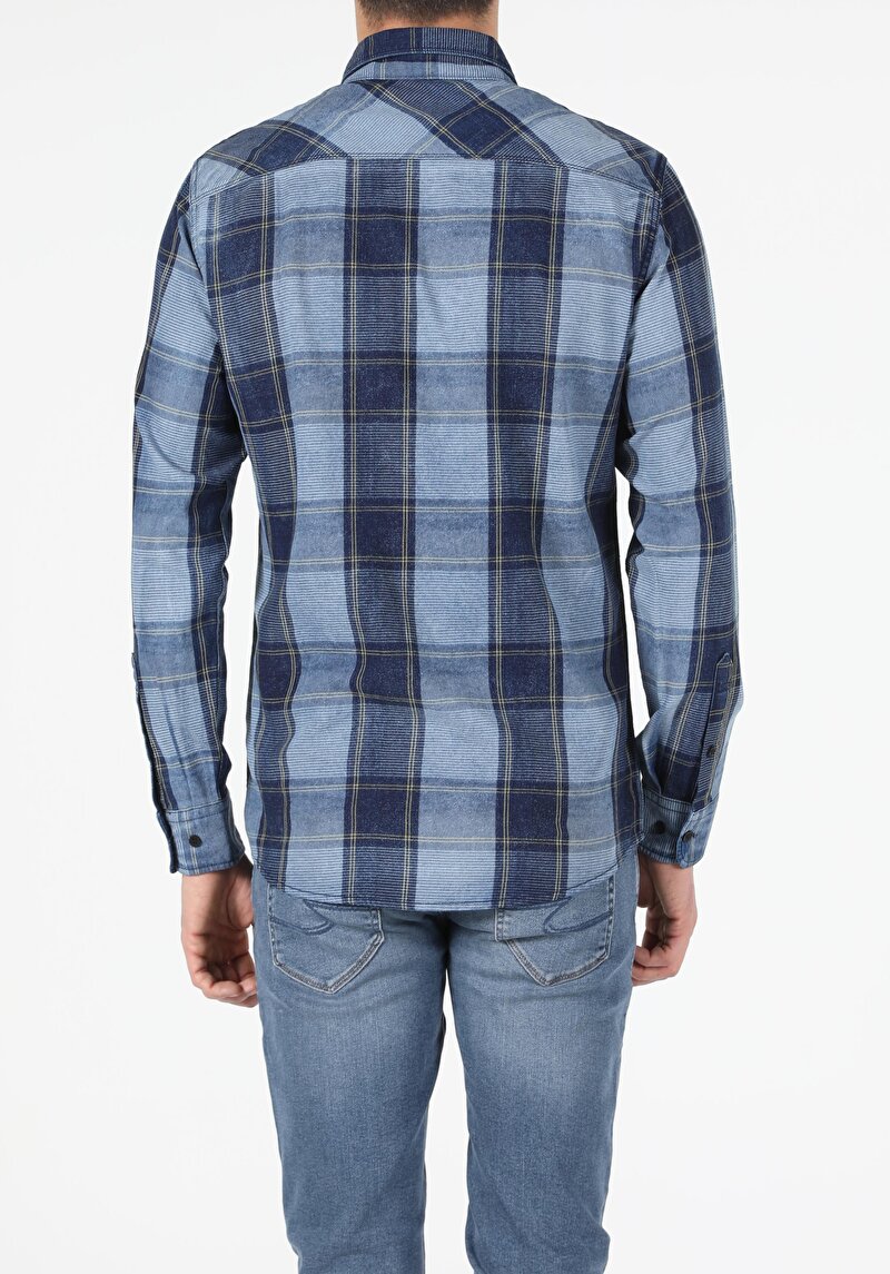 Показати інформацію про Сорочка З Довгим Рукавом Чоловіча Блакитна  Cl1053000