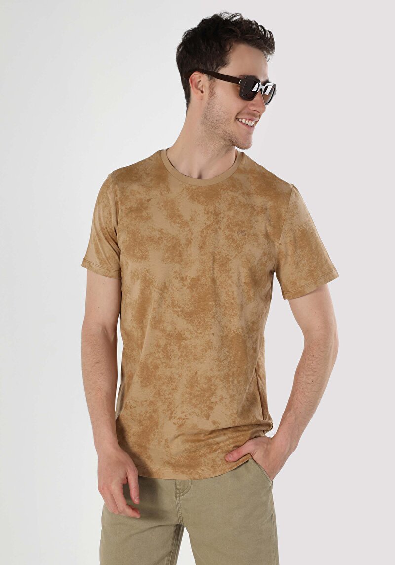 Зображення Футболка З Коротким Рукавом Чоловіча Коричнева  Cl1064302