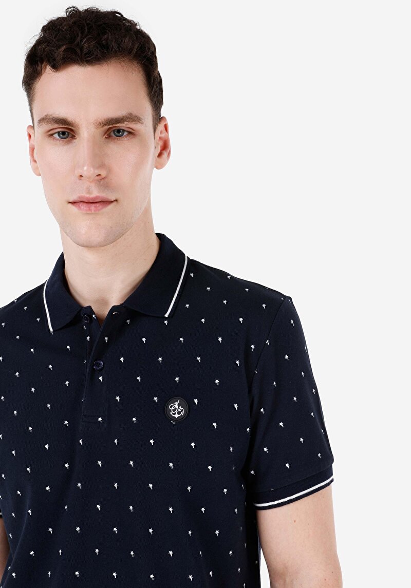 Показати інформацію про Поло З Коротким Рукавом Чоловіче Синє  Cl1067716