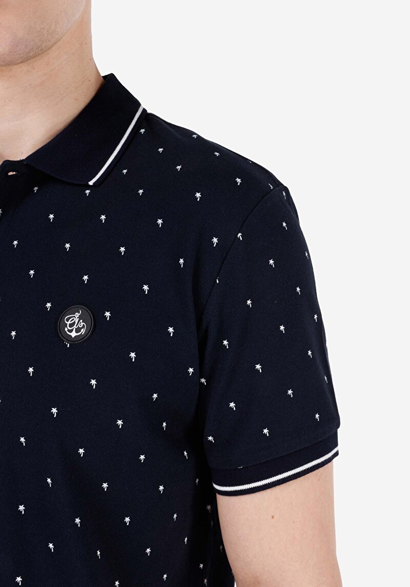 Показати інформацію про Поло З Коротким Рукавом Чоловіче Синє  Cl1067716