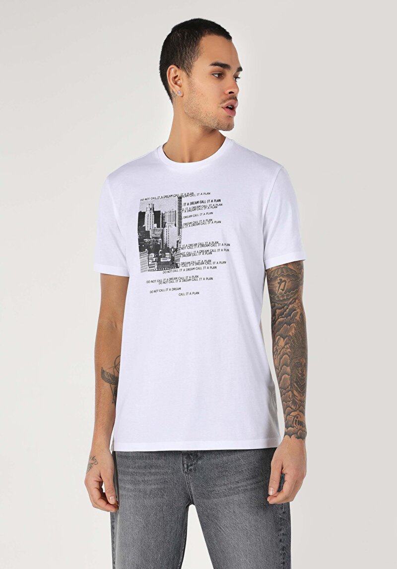 Зображення Футболка З Коротким Рукавом Чоловіча Біла  Cl1061808