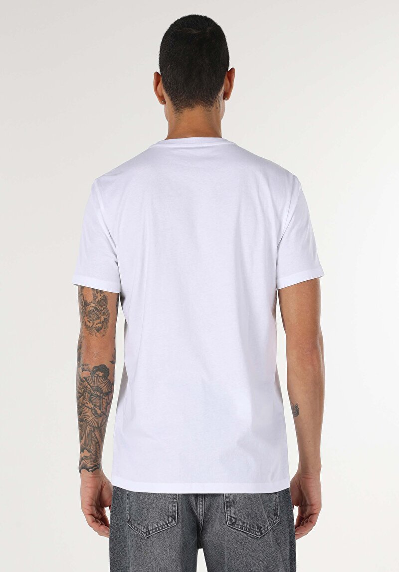 Показати інформацію про Футболка З Коротким Рукавом Чоловіча Біла  Cl1061808