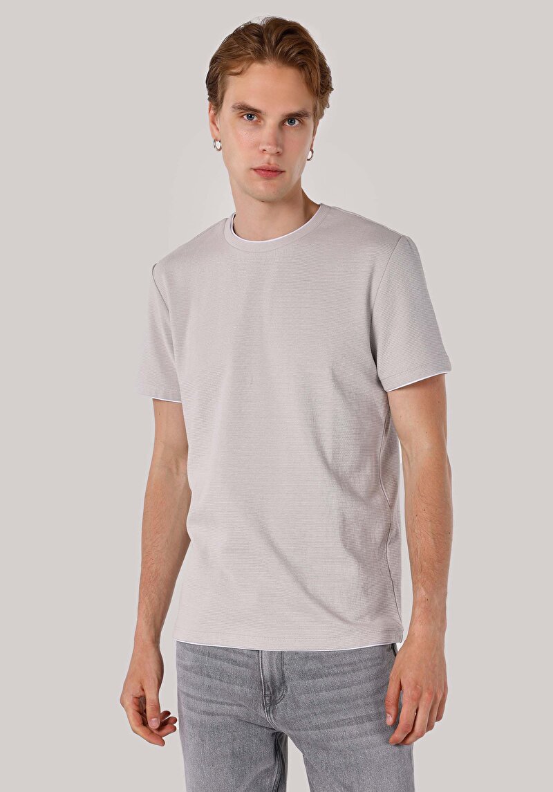 Зображення Футболка З Коротким Рукавом Чоловіча Сіра  Cl1064351