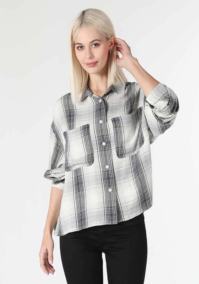 Зображення Сорочка З Довгим Рукавом Жіноча Сіра Cl1061882