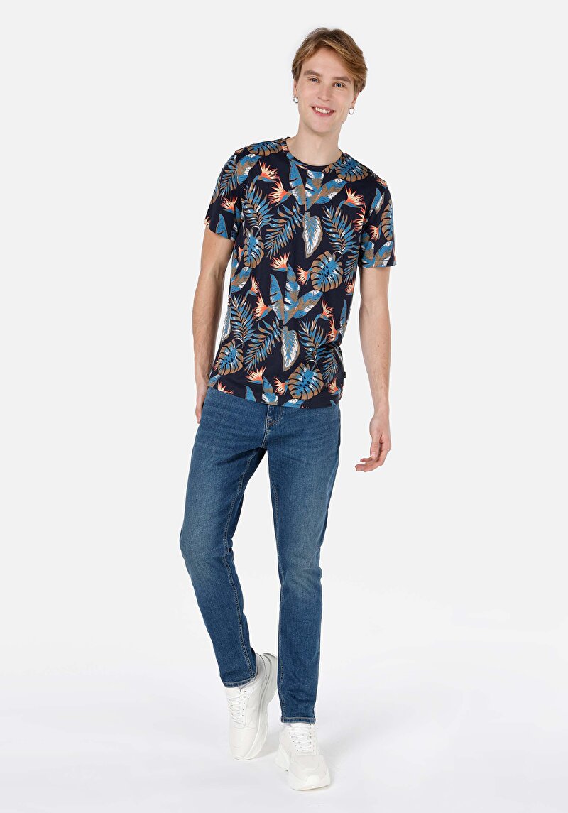 Показати інформацію про Футболка З Коротким Рукавом Чоловіча Синя  Cl1067731