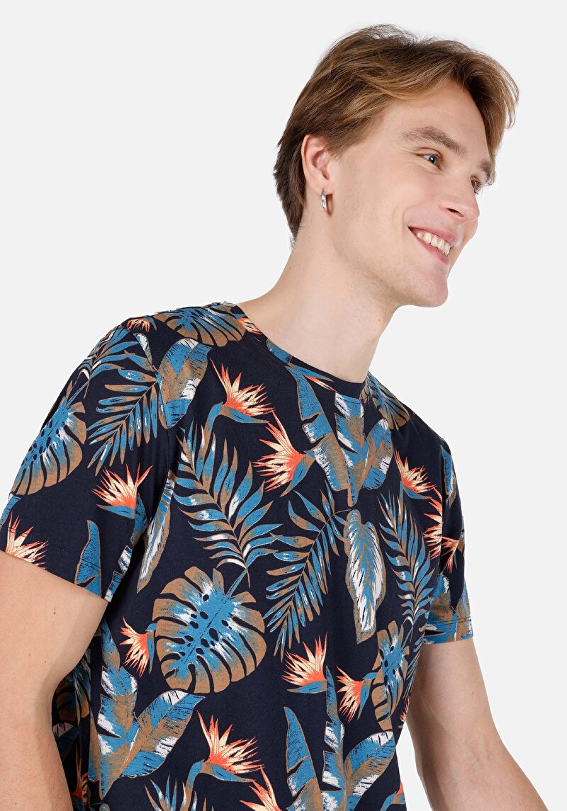 Показати інформацію про Футболка З Коротким Рукавом Чоловіча Синя  Cl1067731