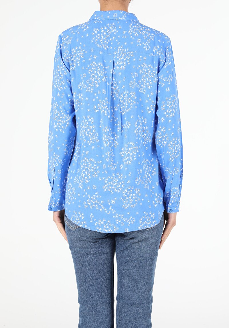 Зображення Сорочка З Довгим Рукавом Жіноча Блакитна  Cl1053416