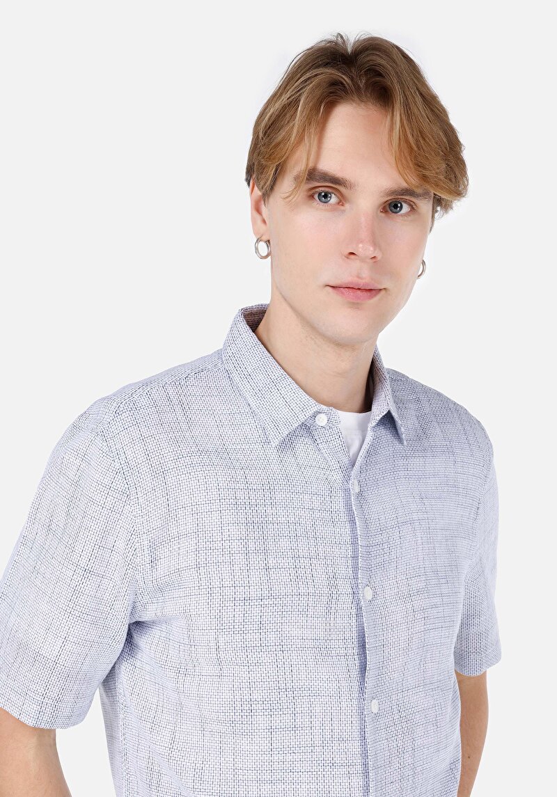 Зображення Сорочка З Коротким Рукавом Чоловіча Блакитна Cl1067835