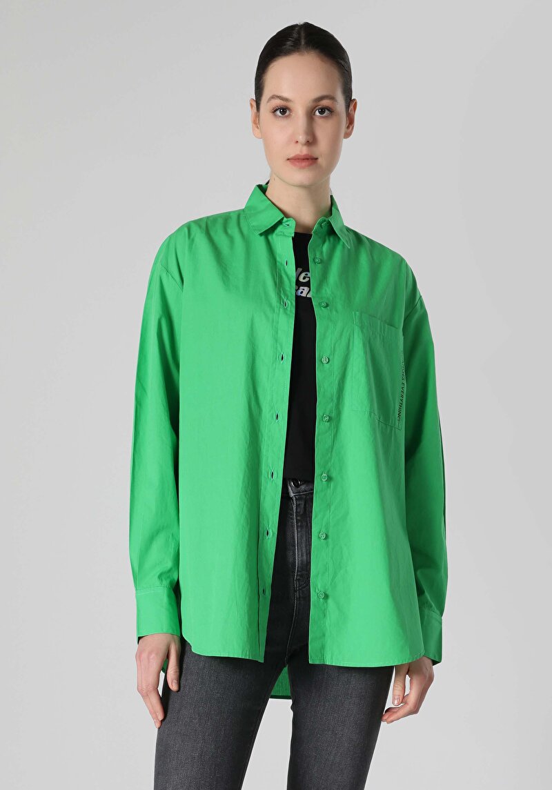 Зображення Сорочка З Довгим Рукавом Жіноча Зелена Cl1062116