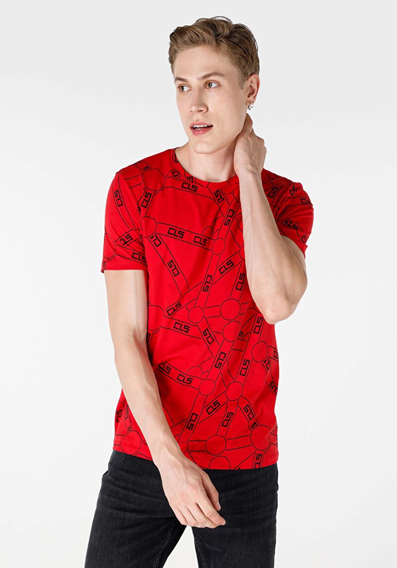 Зображення Футболка З Коротким Рукавом Чоловіча Червона  Cl1064595