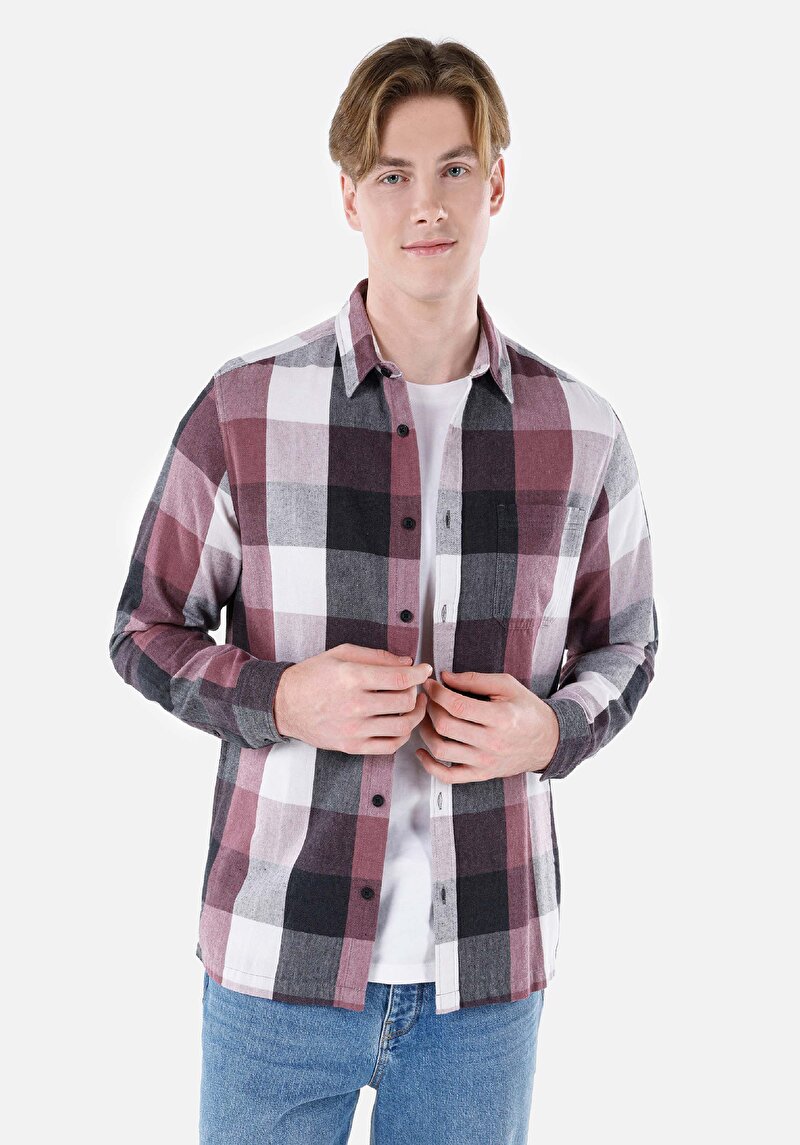 Зображення Сорочка З Довгим Рукавом Чоловіча Рожева Cl1064635