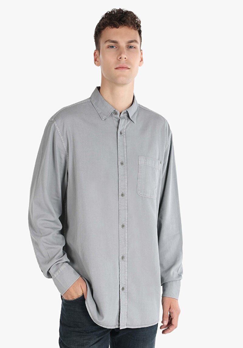 Зображення Сорочка З Довгим Рукавом Чоловіча Сіра Cl1064676