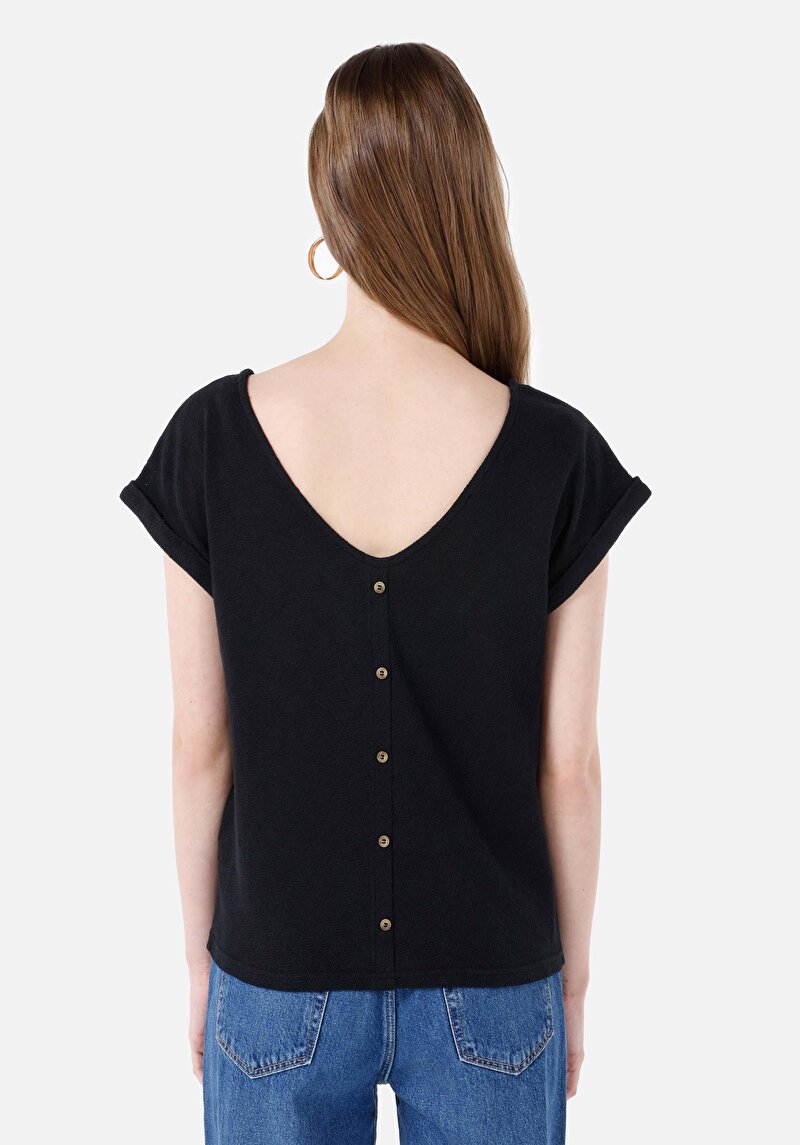 Показати інформацію про Футболка З Коротким Рукавом Жіноча Чорна  Cl1067918