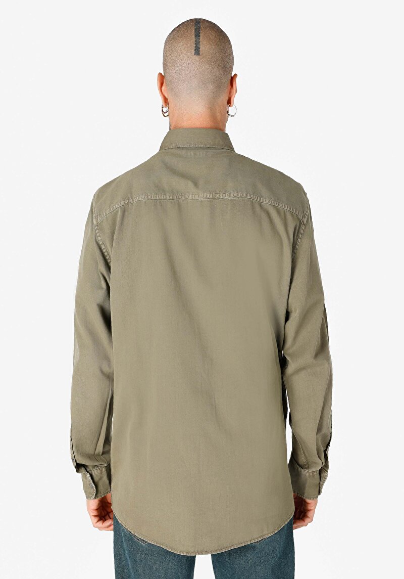 Зображення Сорочка З Довгим Рукавом Чоловіча Зелена Cl1064676