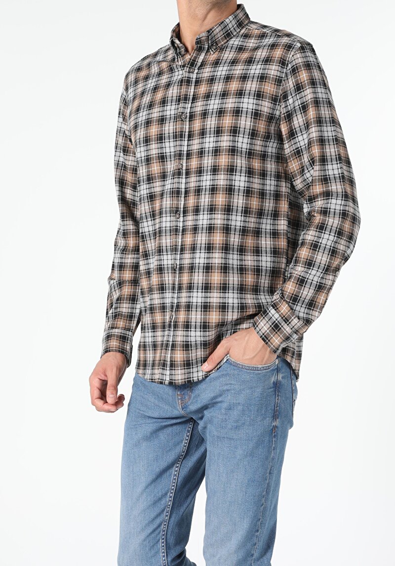 Зображення Сорочка З Довгим Рукавом Чоловіча Бежева  Cl1055045