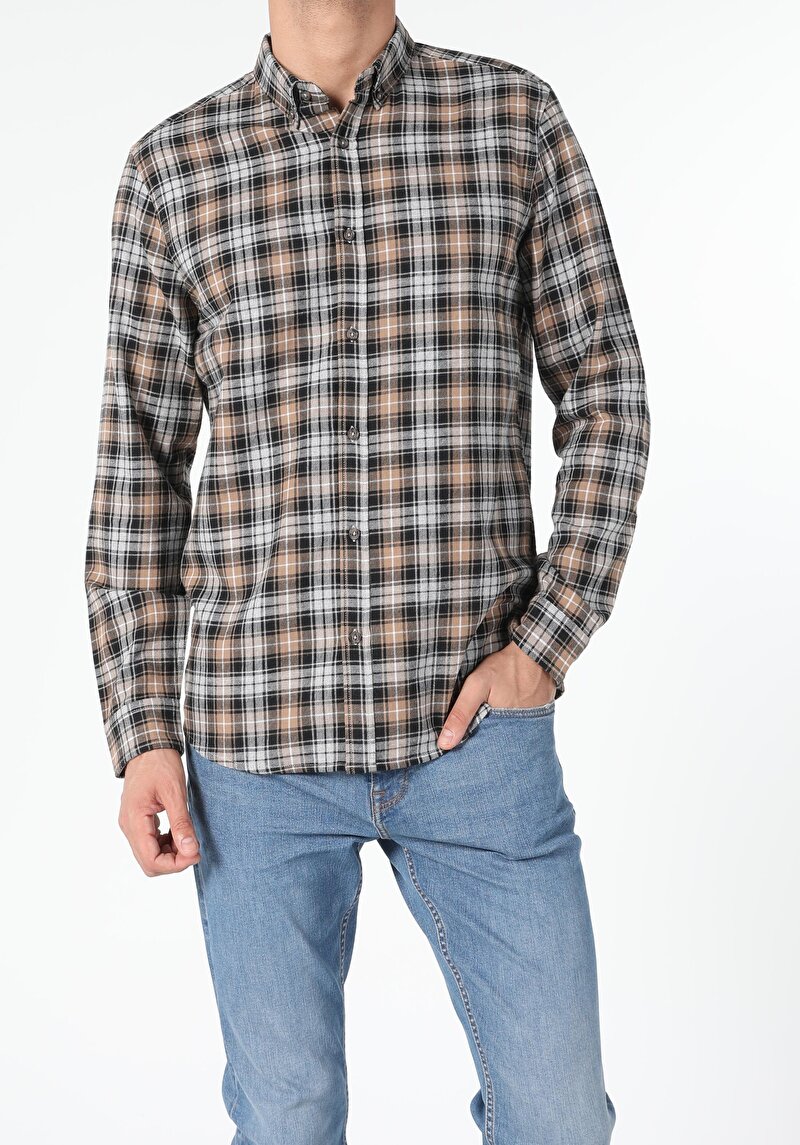 Зображення Сорочка З Довгим Рукавом Чоловіча Бежева  Cl1055045